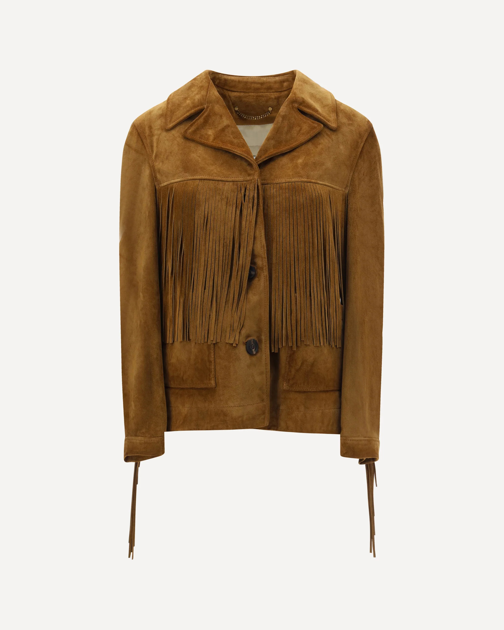 GOLDEN GOOSE Suede Jacket with fringe Female 40 | Base Blu
