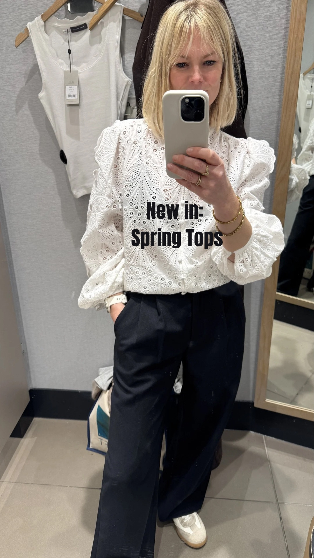 Broderie blouses 
Vest tops 
Shirts 
Interesting sweatshirts 
Cotton knitwear 

Lots of lovely new in spring pieces as we move beyond knitwear season. Also linked an additional nice sweatshirt option which isn’t on this video  

Spring tops 
Spring outfits 

#LTKPetite #LTKspringtrends #LTKspring