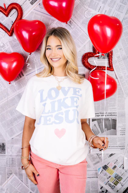Love Like Jesus Ivory Short Sleeve Tee | The Willow Tree