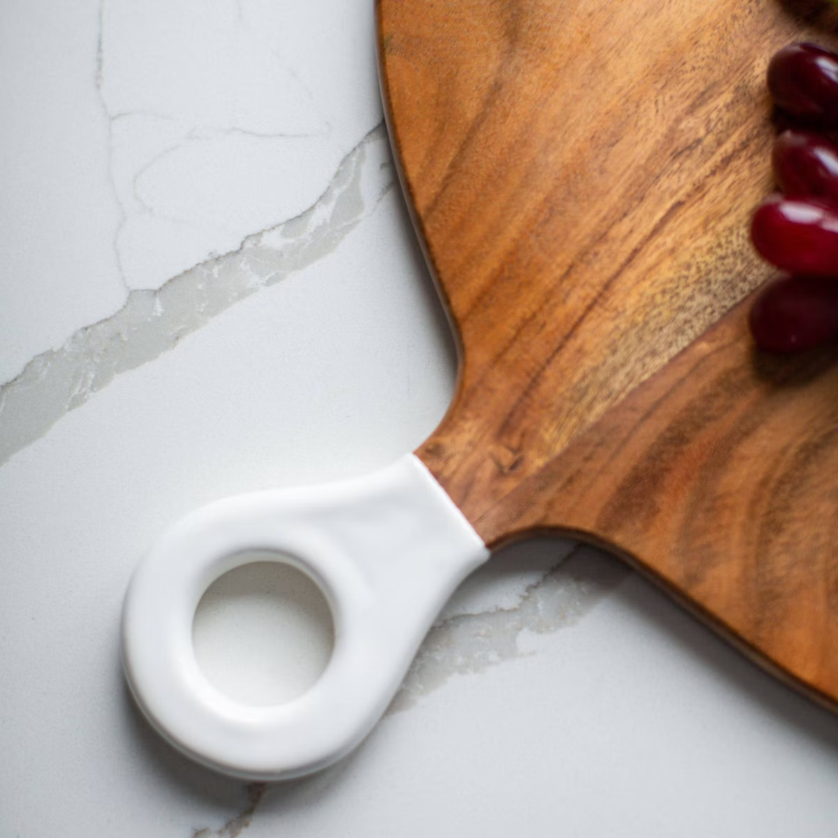 Jeanne Fitz Wood + White Collection Acacia Wood Round Charcuterie Board - Large | Target