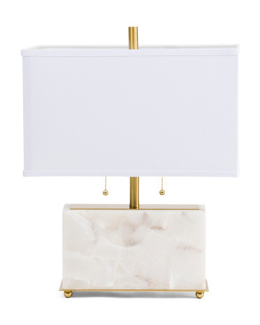 16x21 Alabaster Double Pull Table Lamp | TJ Maxx