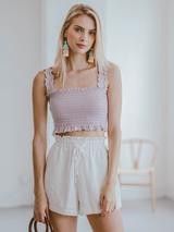 'Iris' Ruched Crop Top (5 Colors) | Goodnight Macaroon
