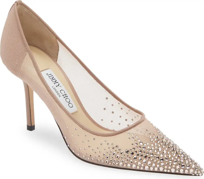 Love Crystal Embellished Pointed Toe Pump (Women) | Nordstrom