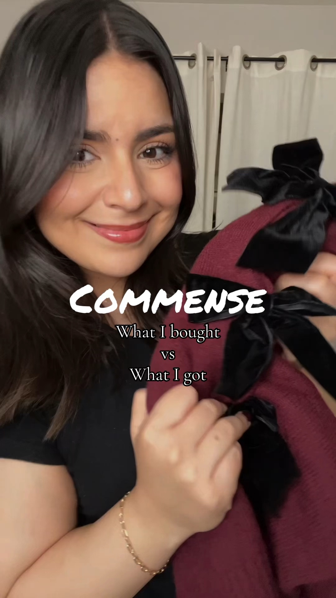 Unboxing the coziest burgundy knit sweater from Commense✨ Obsessed with the luxe velvet bows 🎀 The material is high-quality, and super soft! 💕

#LTKFindsUnder50 #LTKSeasonal #LTKStyleTip