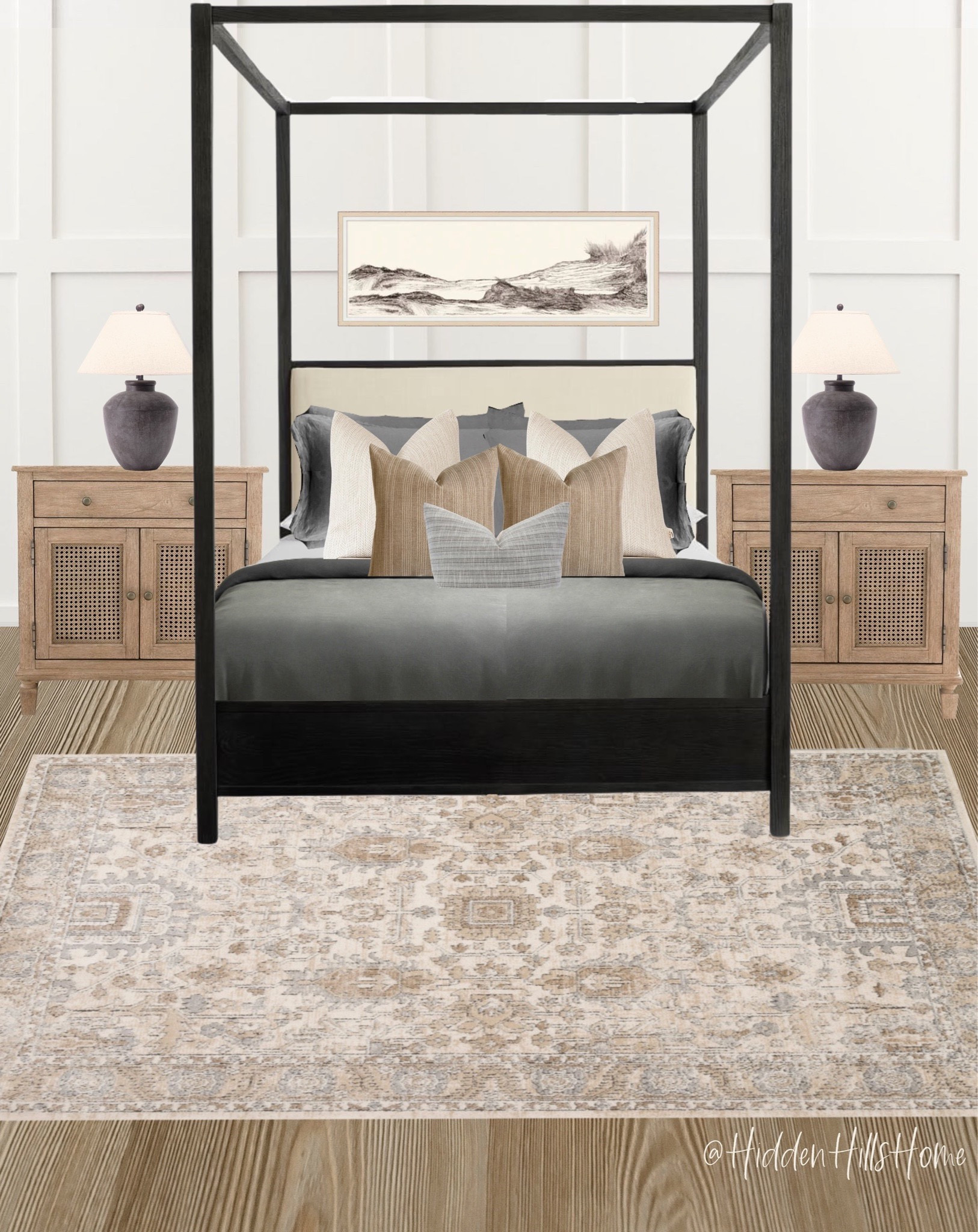 Bedroom decor, canopy bed, home decor, bedding, bedroom mood board, master bedroom, primary bedroom decor ideas, nightstands #bedroom

#LTKhome #LTKsalealert