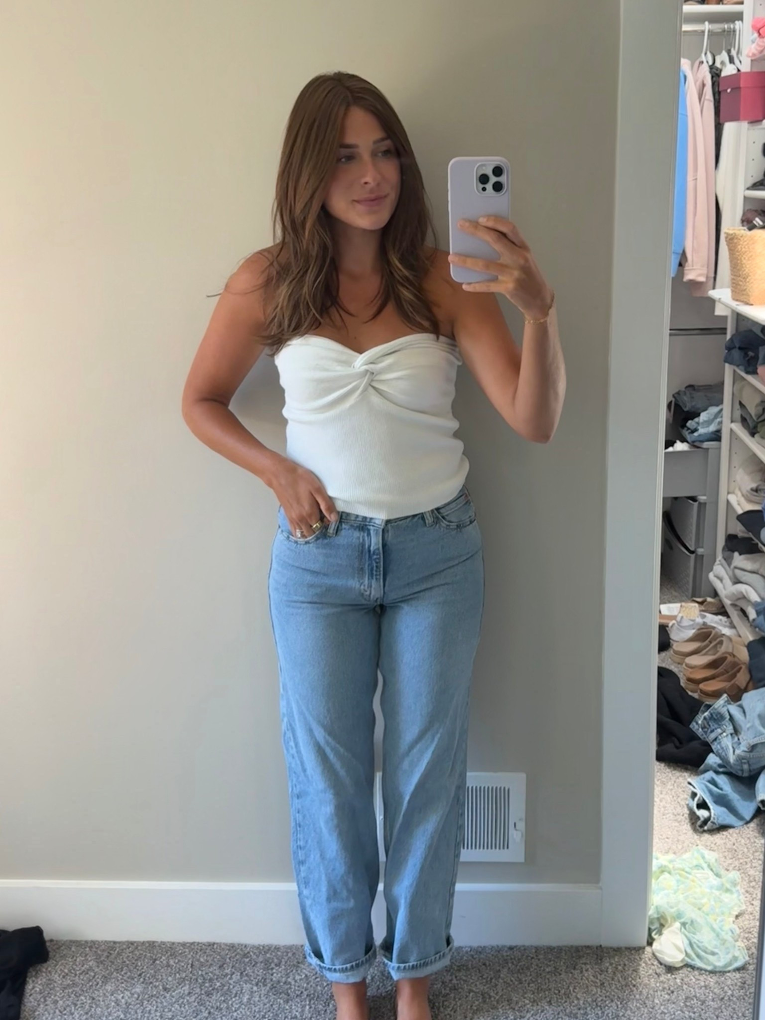 My favorite strapless top! 
#LTKOver30 #LTKMom 