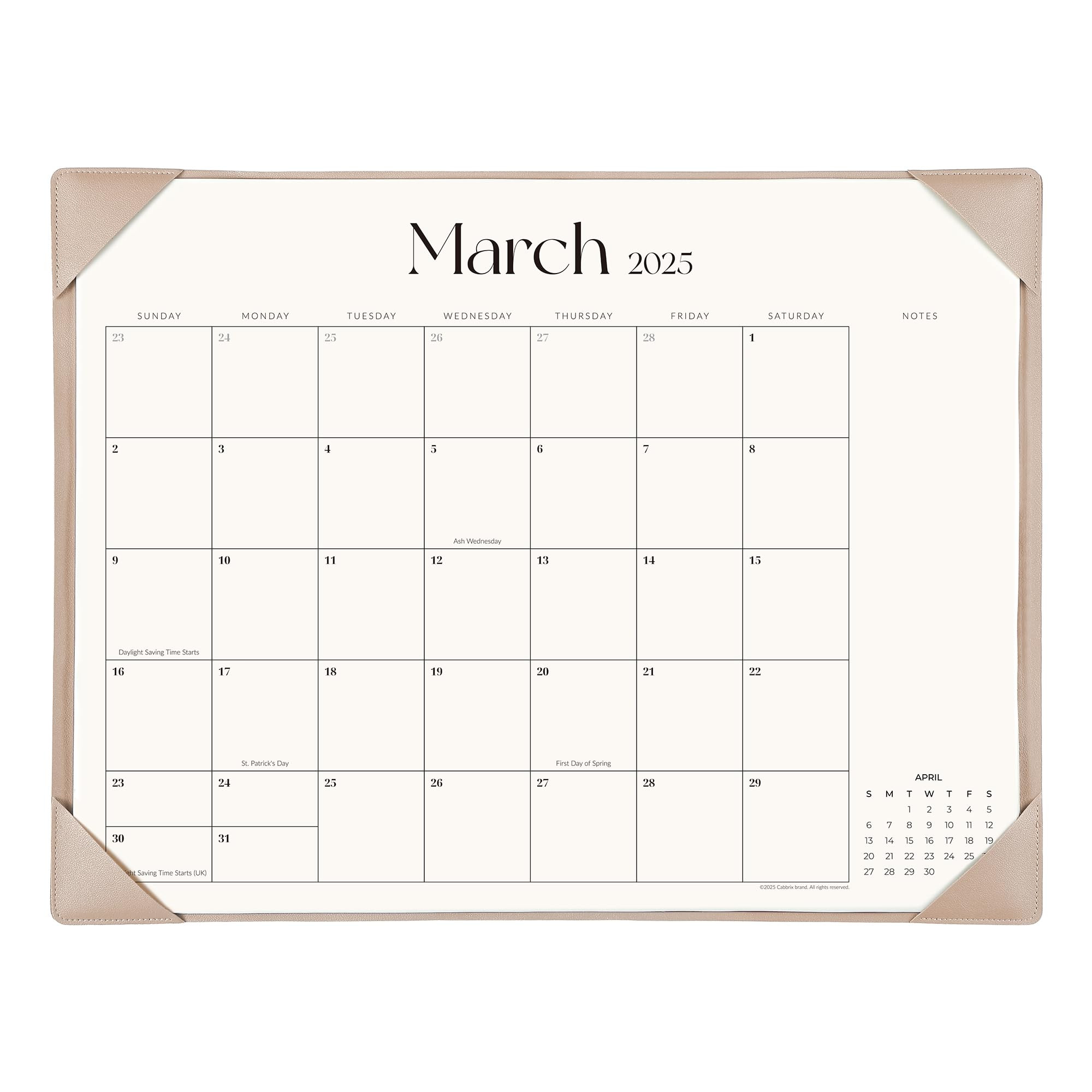 Simplified Desk Calendar 2025-2026 with Desktop Mat, Cabbrix Large Desk Pad Calendar 21" x 16-1/2... | Amazon (US)