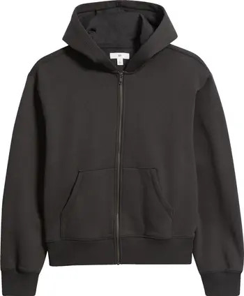 Crop Fleece Zip Hoodie | Nordstrom