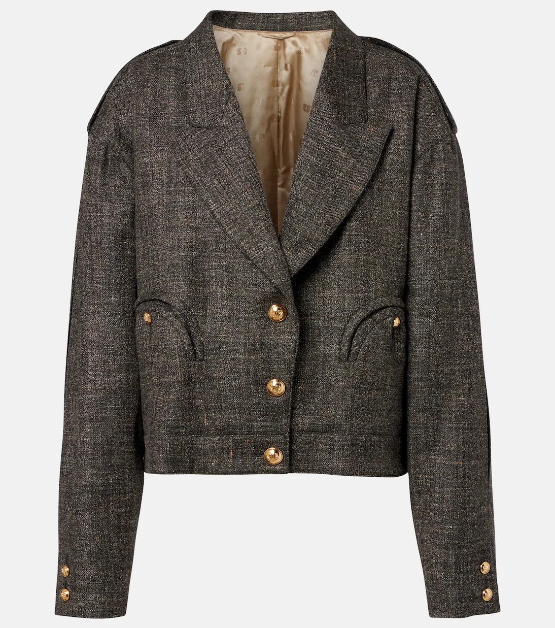 Gloriana Charlotte wool and linen-blend tweed jacket | Mytheresa (INTL)
