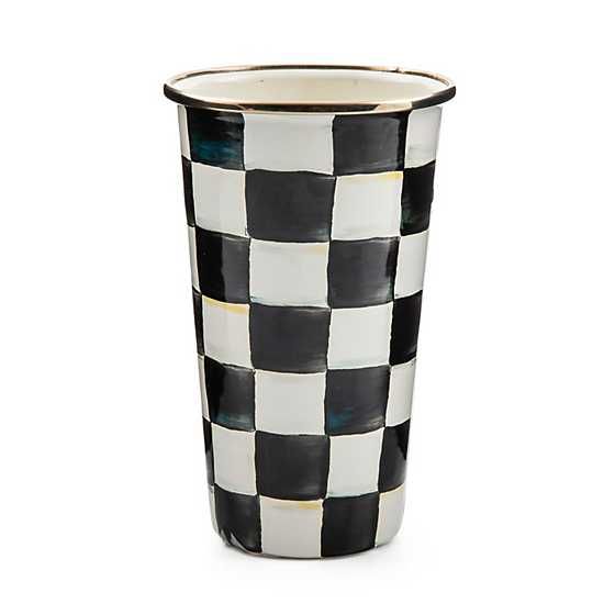 Courtly Check Enamel Tumbler - 20 Ounce | MacKenzie-Childs
