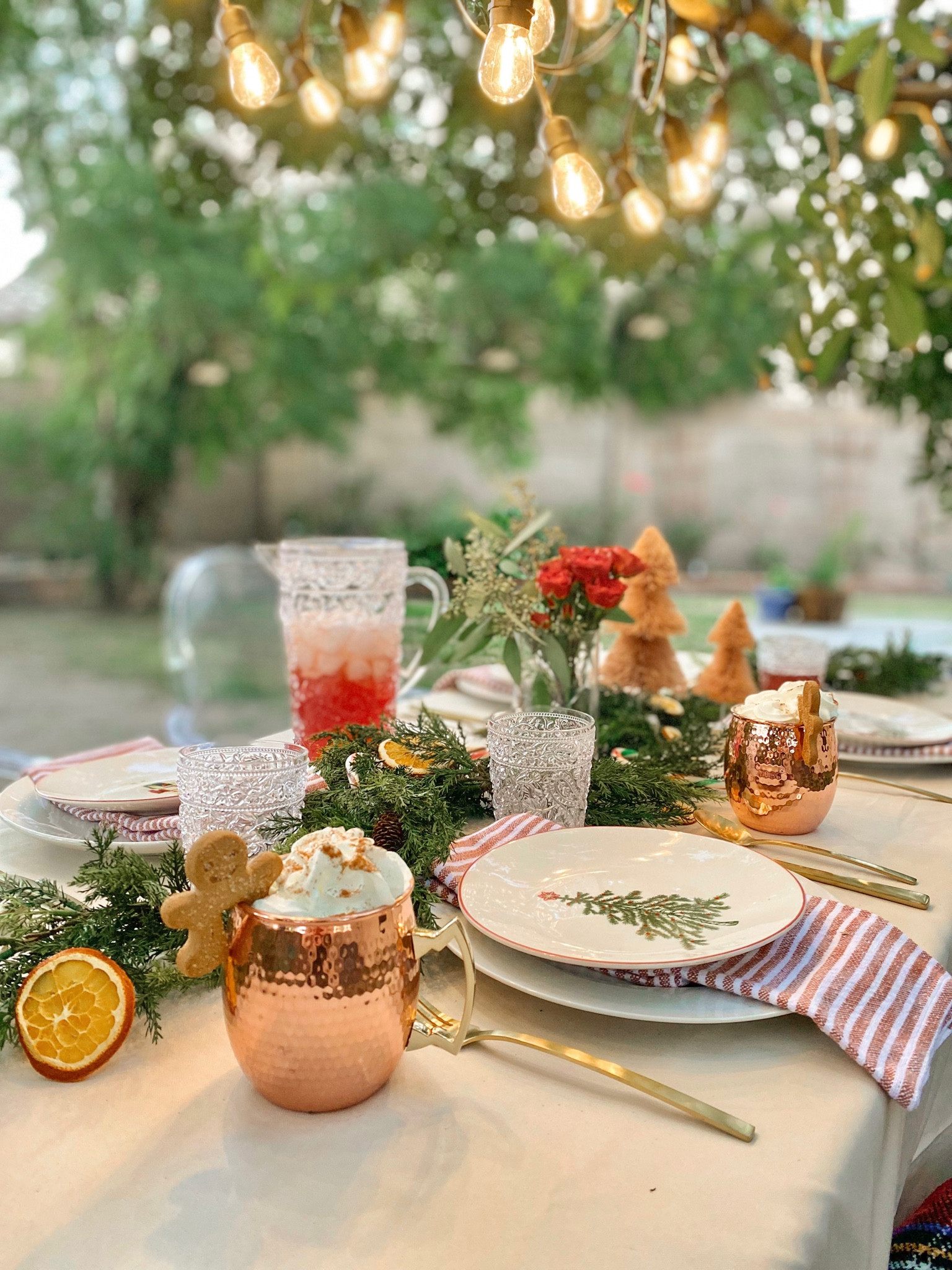 Table setting. Christmas table scape. Outdoor table setting. Friendsgiving. Thanksgiving. 

#LTKhome #LTKCyberweek #LTKHoliday