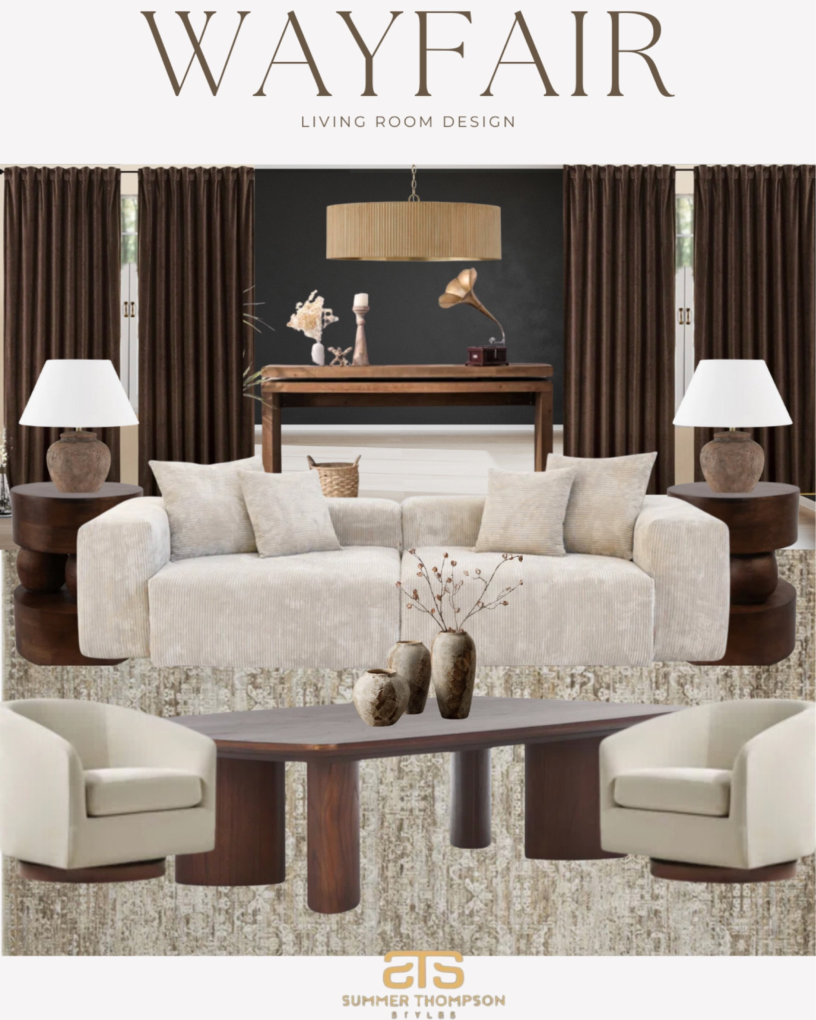 Neutral tones and rich textures come together for this modern living room look. Every piece adds warmth and style—shop the full design from Wayfair!🤎


#WayfairLivingRoom #NeutralHomeDecor #LivingRoomInspo #ModernHomeStyle #CozyLivingRoom #HomeDecorLover #InteriorStyling #WayfairFinds #LivingRoomGoals #NeutralPaletteDecor#LTKHoliday

#LTKStyleTip #LTKHome #LTKU