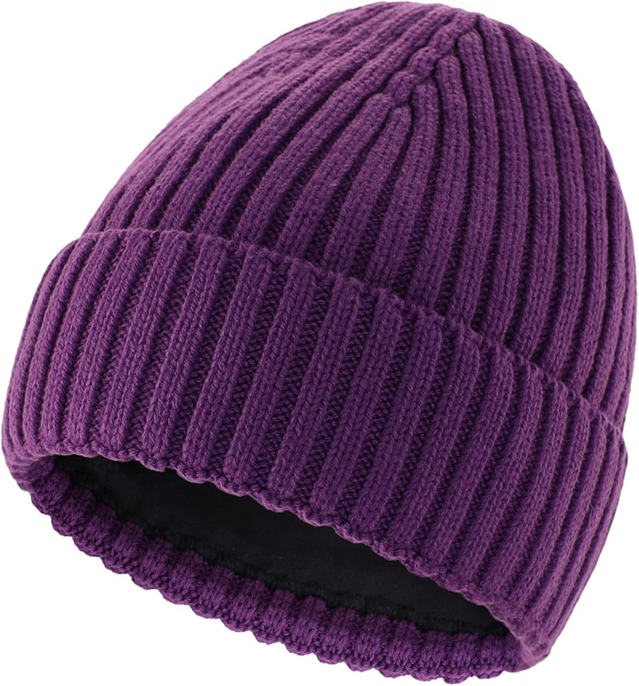Connectyle Fleece Lined Cuffed Beanie Hat for Men Women Knitted Winter Wool Beanies Skull Cap War... | Amazon (US)