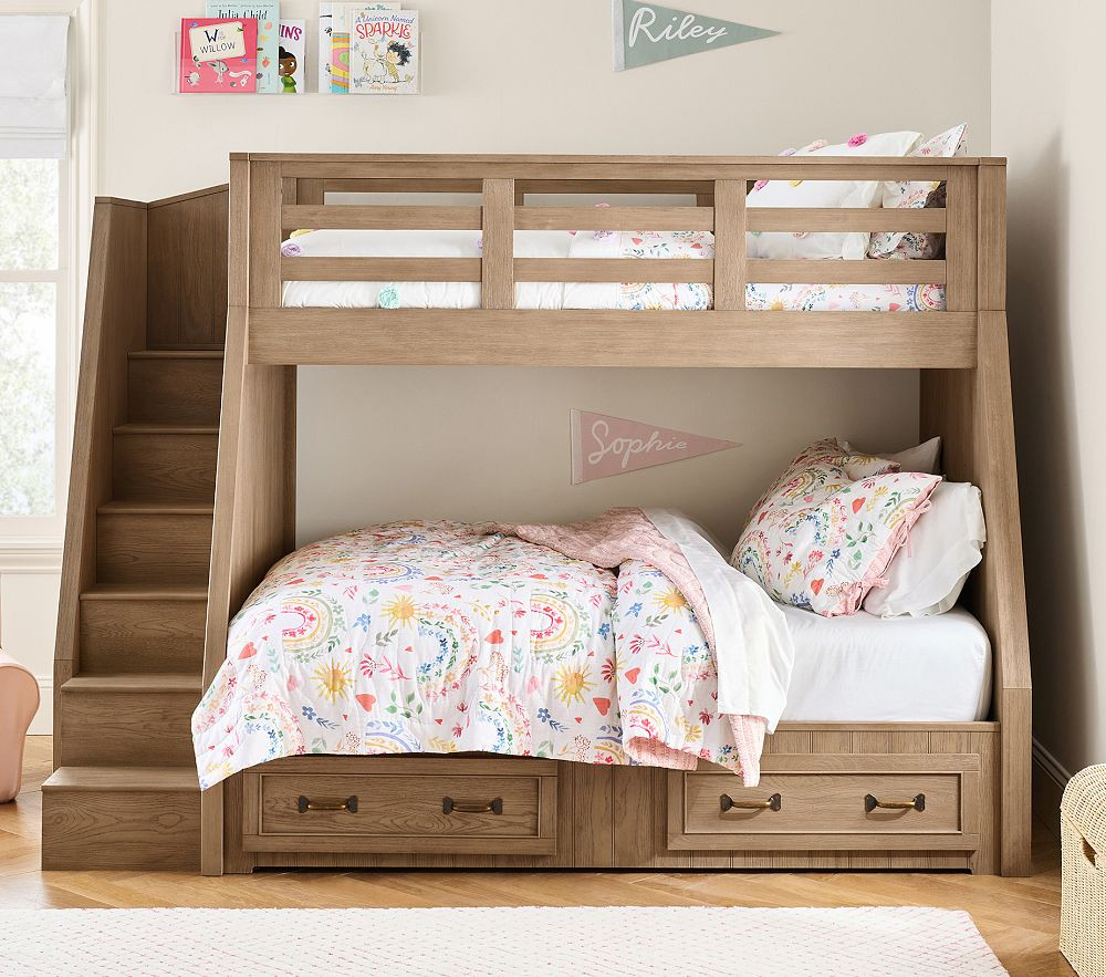 Belden Seadrift Twin-Over Full Stair Bunk Bed | Pottery Barn Kids