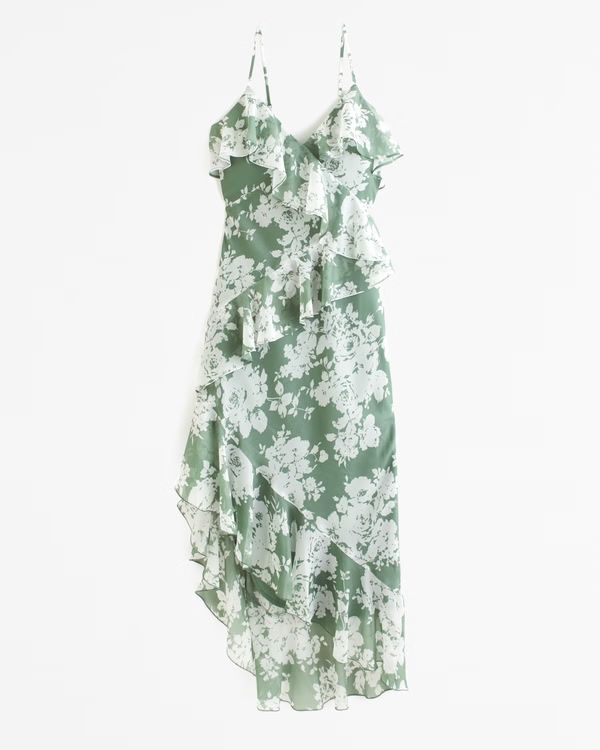 Cascading Ruffle Maxi Dress | Abercrombie & Fitch (US)