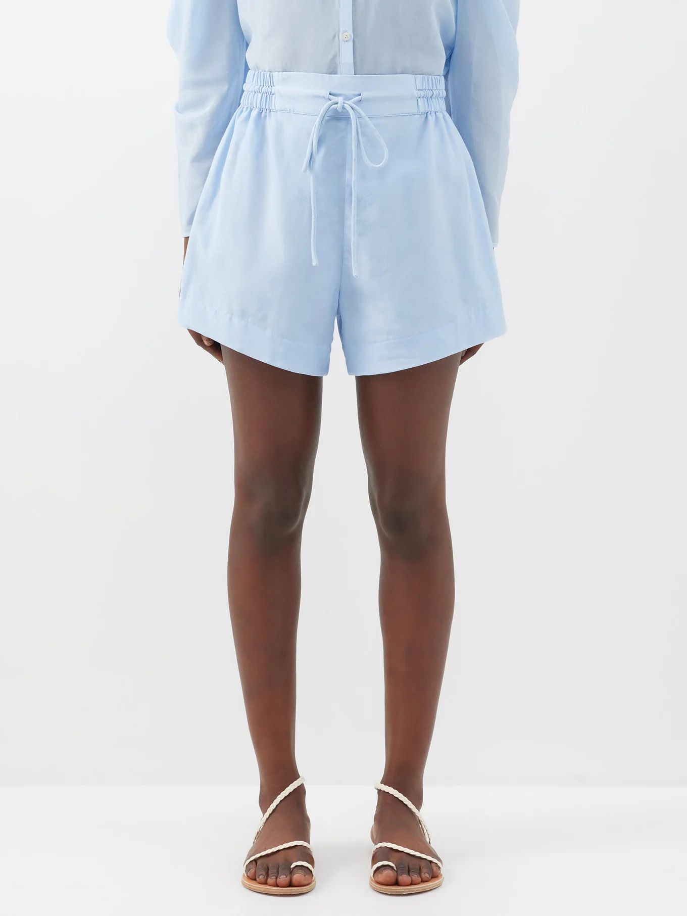 Sadie high-rise cotton-blend shorts | Matches (US)