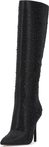 Jessica Simpson Women's Laurel Knee High Boot, Black, 9 | Amazon (US)