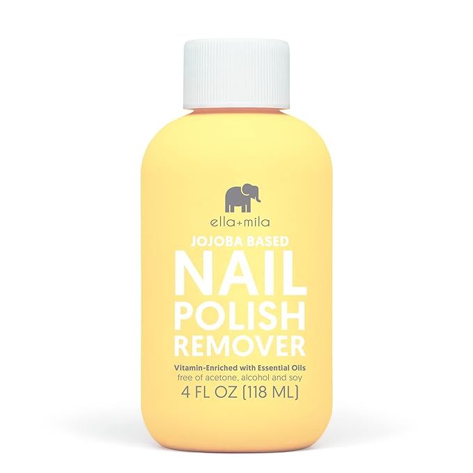 ella+mila Jojoba Nail Polish Remover Non-Acetone Nail Polish Remover - Non-Toxic Fingernail Polis... | Amazon (US)