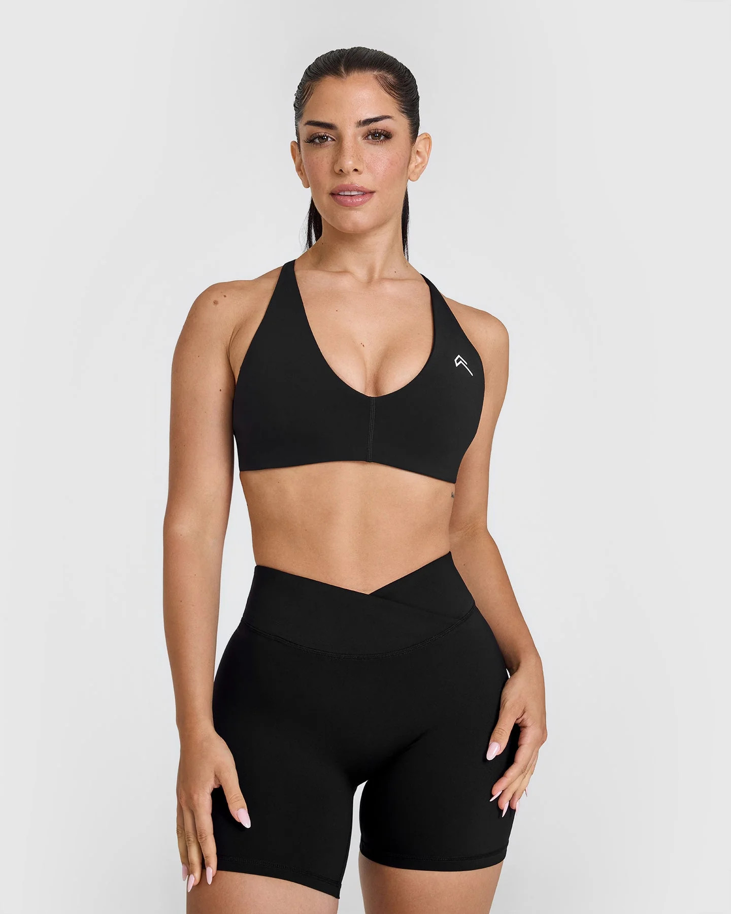 Unified Micro Bralette White Logo 
 Black | Oner Active (UK / US)