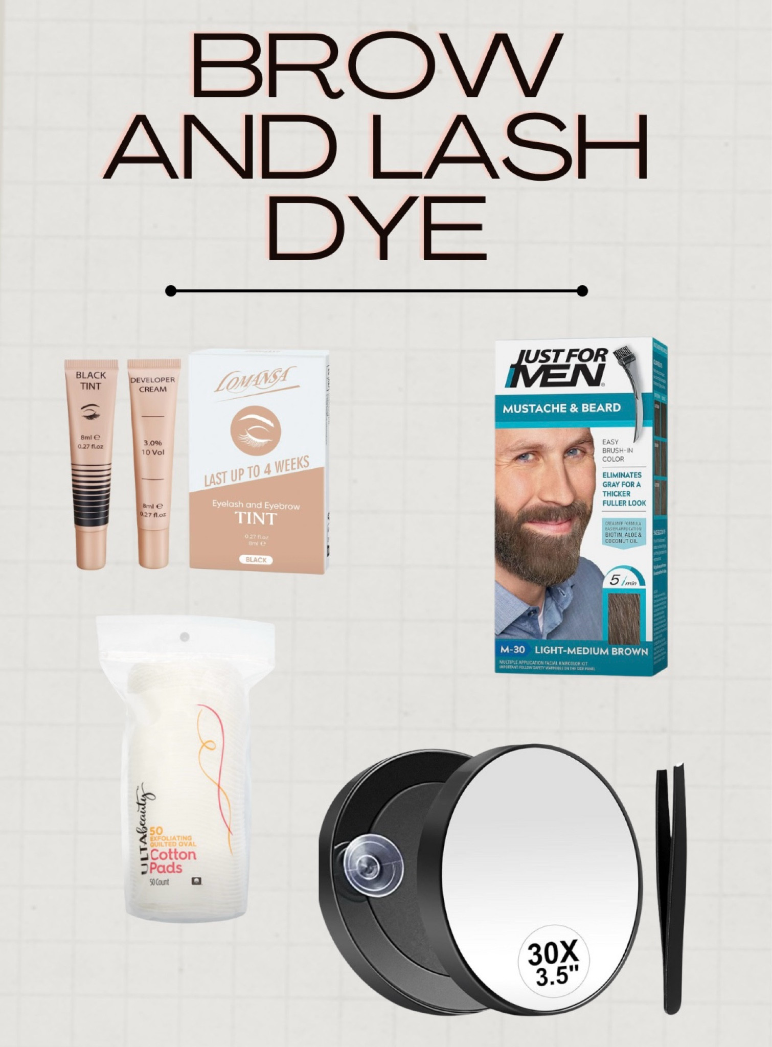 Supplies that I use to dye my eyebrows and eyelashes.

#LTKOver40 #LTKFindsUnder50 #LTKBeauty