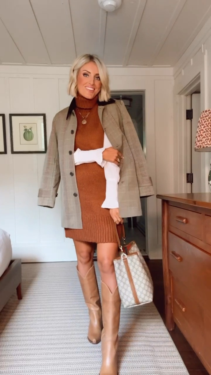 The perfect fall look 😍 Wearing an XS! 

Loverly Grey, Walmart find, plaid barn jacket, sweater dress, fall dress, fall fashion, fall outfit ideas, fall outfit inspo 

#LTKFindsUnder50 #LTKStyleTip #LTKSeasonal