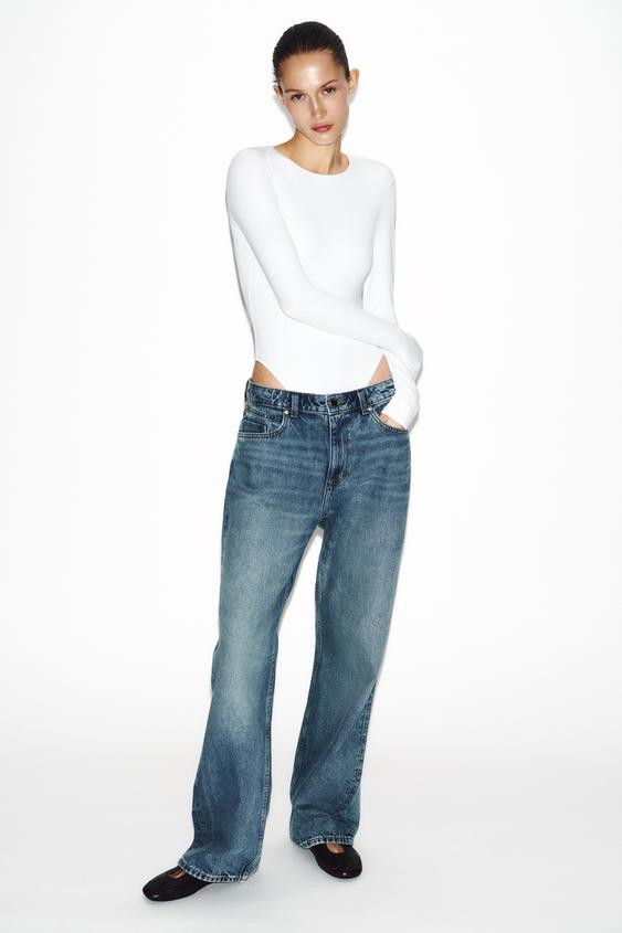 LONG SLEEVE POLYAMIDE BODYSUIT | Zara US