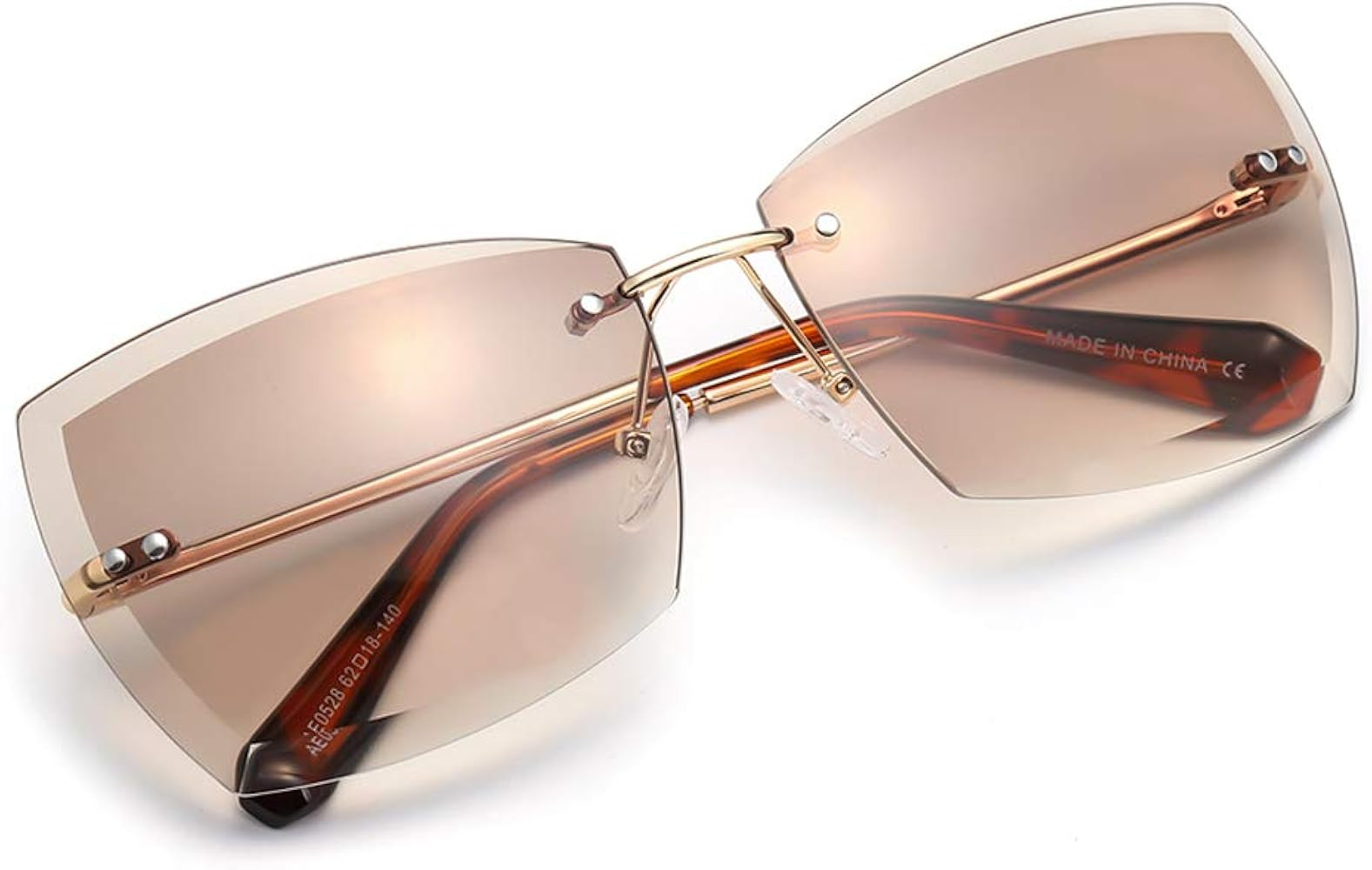 AEVOGUE Sunglasses For Women Oversized Rimless Diamond Cutting Lens Sun Glasses AE0534 | Amazon (US)