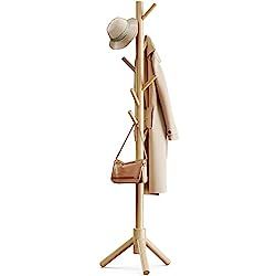 Pipishell Coat Rack Sturdy Wooden Coat Rack Stand, Adjustable Coat Tree, Free Standing Tree Hange... | Amazon (US)