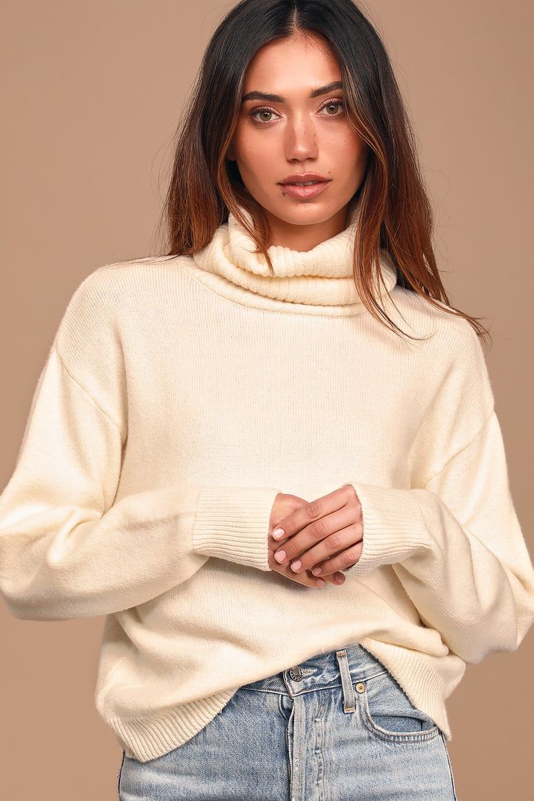 Amazing Memories Ivory Cowl Neck Sweater | Lulus (US)