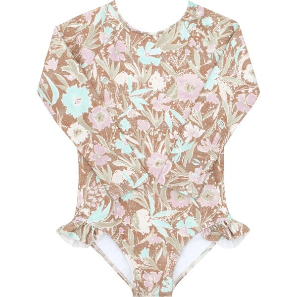 Girls Cypress Floral Rashguard One Piece | Maisonette