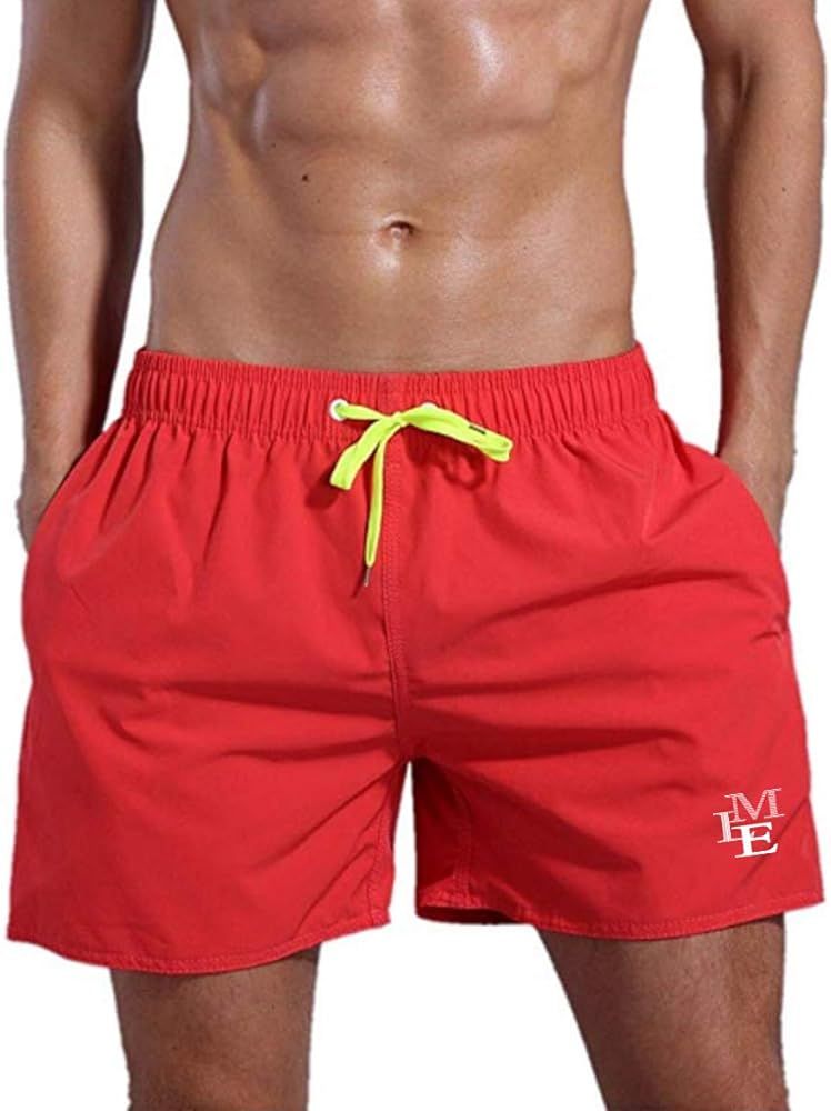 vxsvxm Beach Shorts Swim Trunks Quick Dry Men's Bathing Suit with Mesh Lining/Side Pockets | Amazon (US)