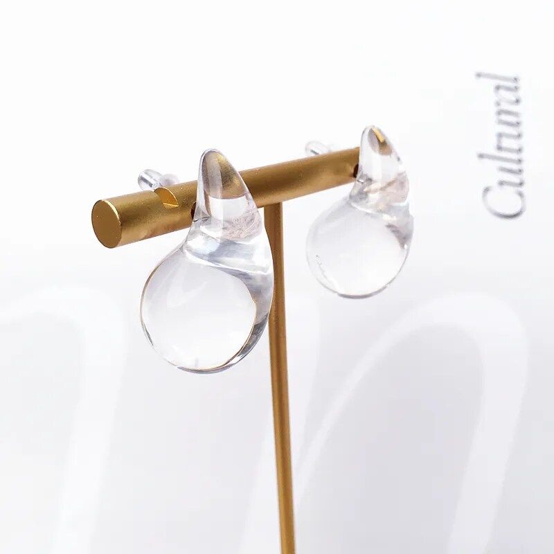 UJBOX Wholesale Lightweight Clear Resin Acrylic Chunky Teardrop Earrings Stud For Women | AliExpress (US)