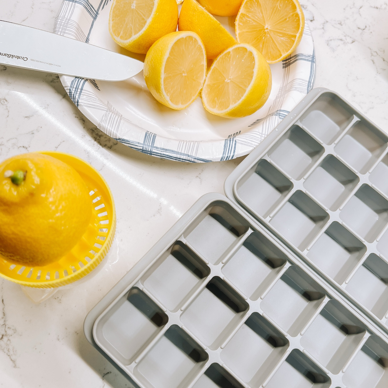 Focusing on living cleaner in 2025! There is so much crap in our makeup, toiletries, &amp; food. Definitely won’t be perfect but trying to make small changes. 

Small change - fresh lemon juice instead of out of a bottle. Freezing cubes so they are easy to grab  

#LTKHome #LTKActive #LTKFamily