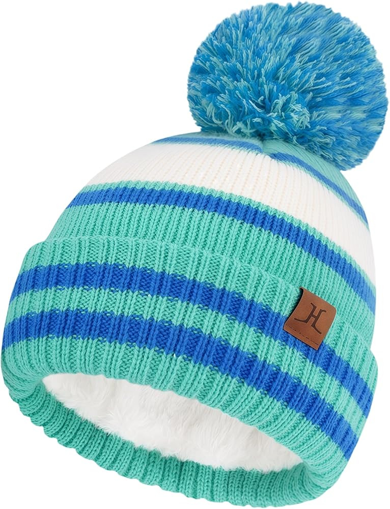 FZ FANTASTIC ZONE Kids Toddler Winter Hat Beanie with Warm Fleece Ski Baby Hats for 2-7 Years Sku... | Amazon (US)