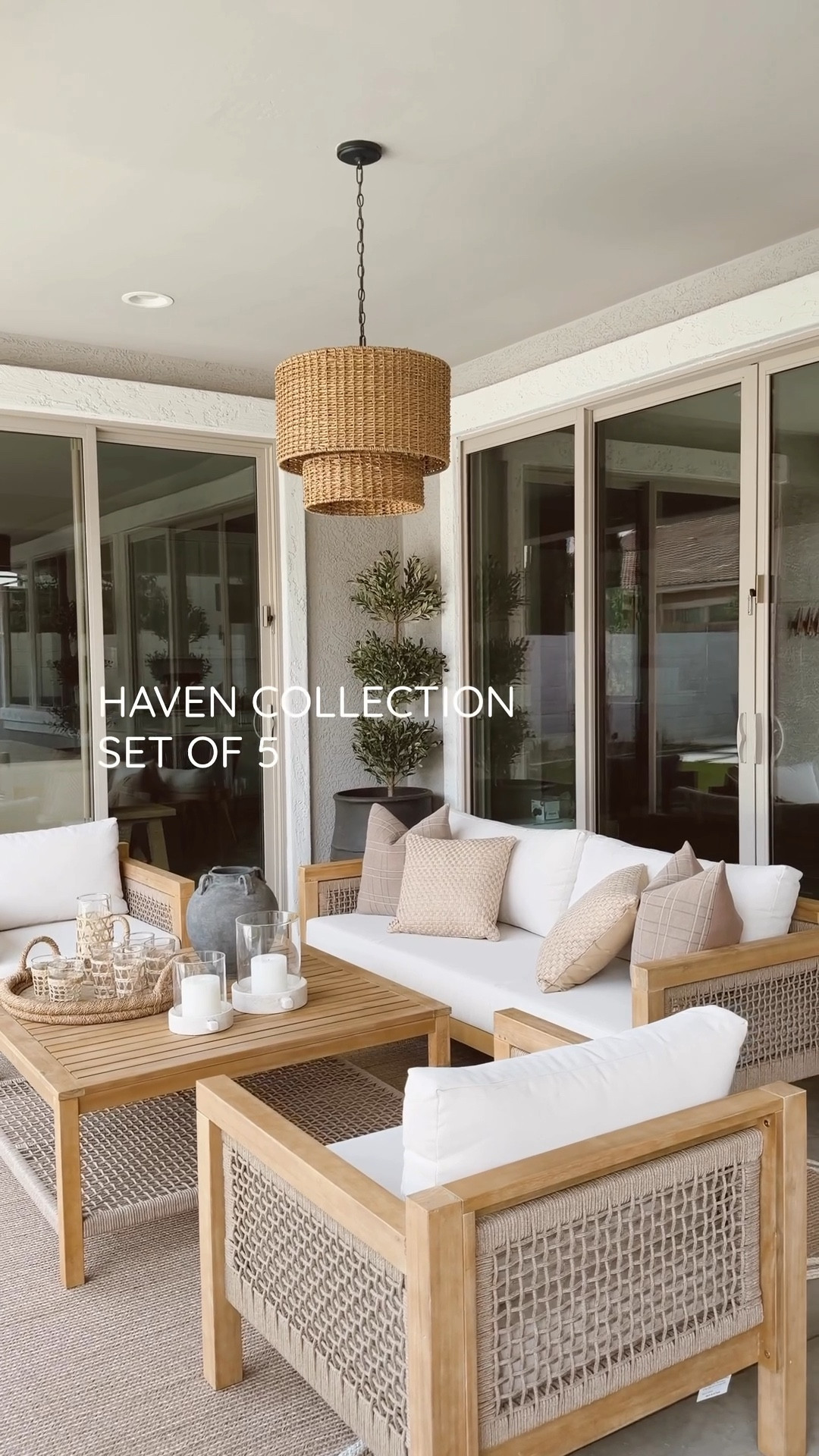 Covered Patio Refresh 🤍 #outdoorfurniture #backyard #outdoorset 

#LTKSaleAlert #LTKHome #LTKSeasonal