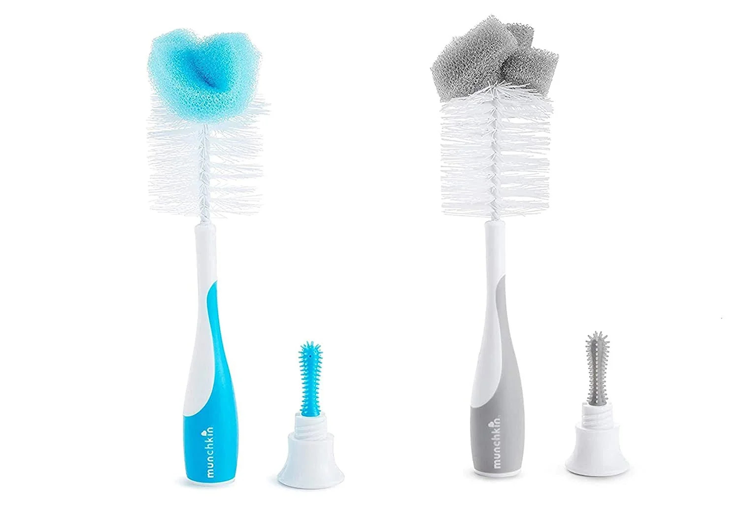 Munchkin Sponge Bottle Brush, Gray/Blue, 2 Pack | Walmart (US)