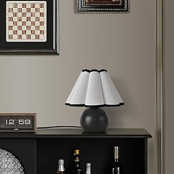 Farmhouse Cute Small Table Lamp, Wood Grain Vintage Table Lamps for Bedroom Nightstand, Cute Mini... | Amazon (US)