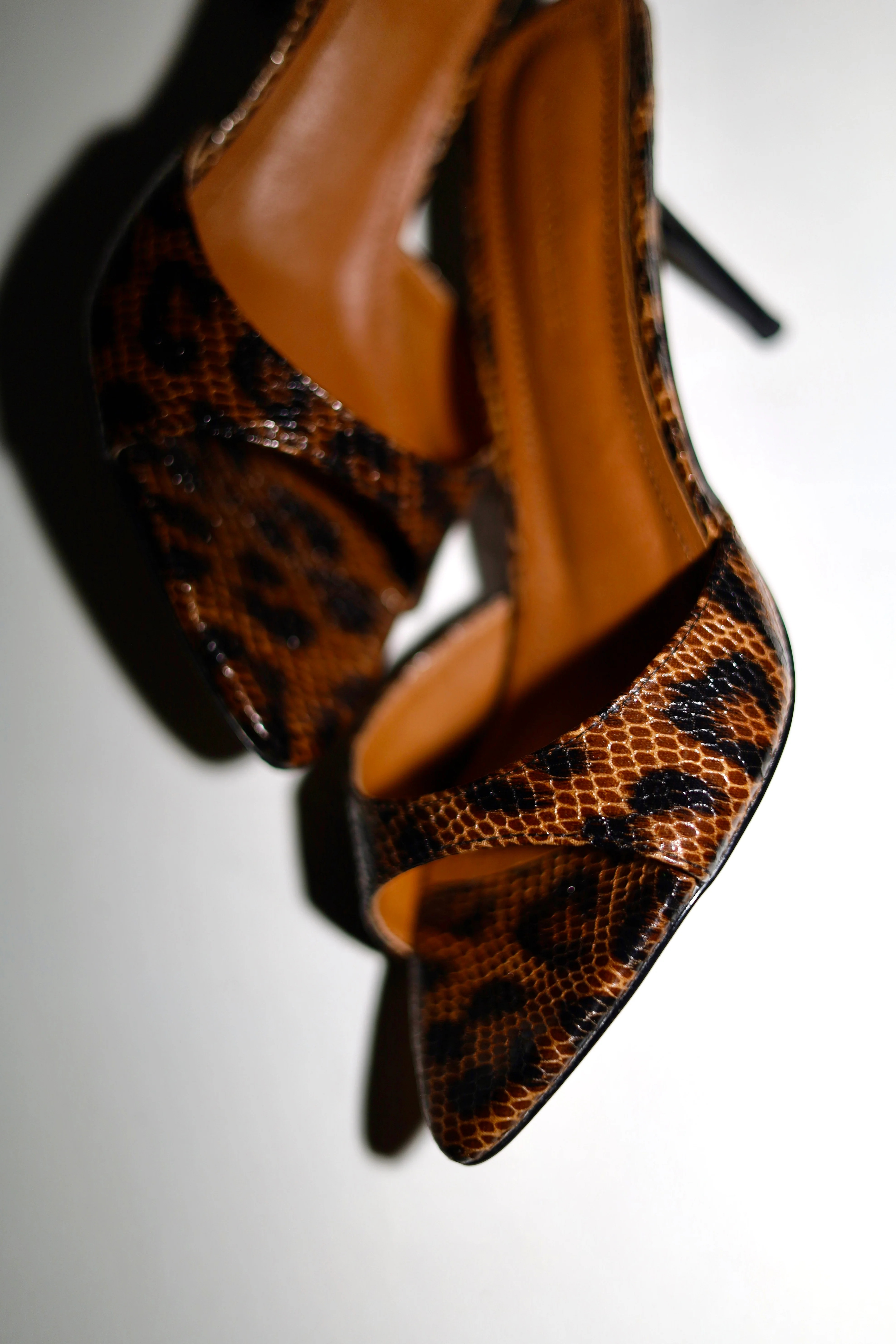 Zena Leopard Vegan Mules 80 mm | CULT OF COQUETTE