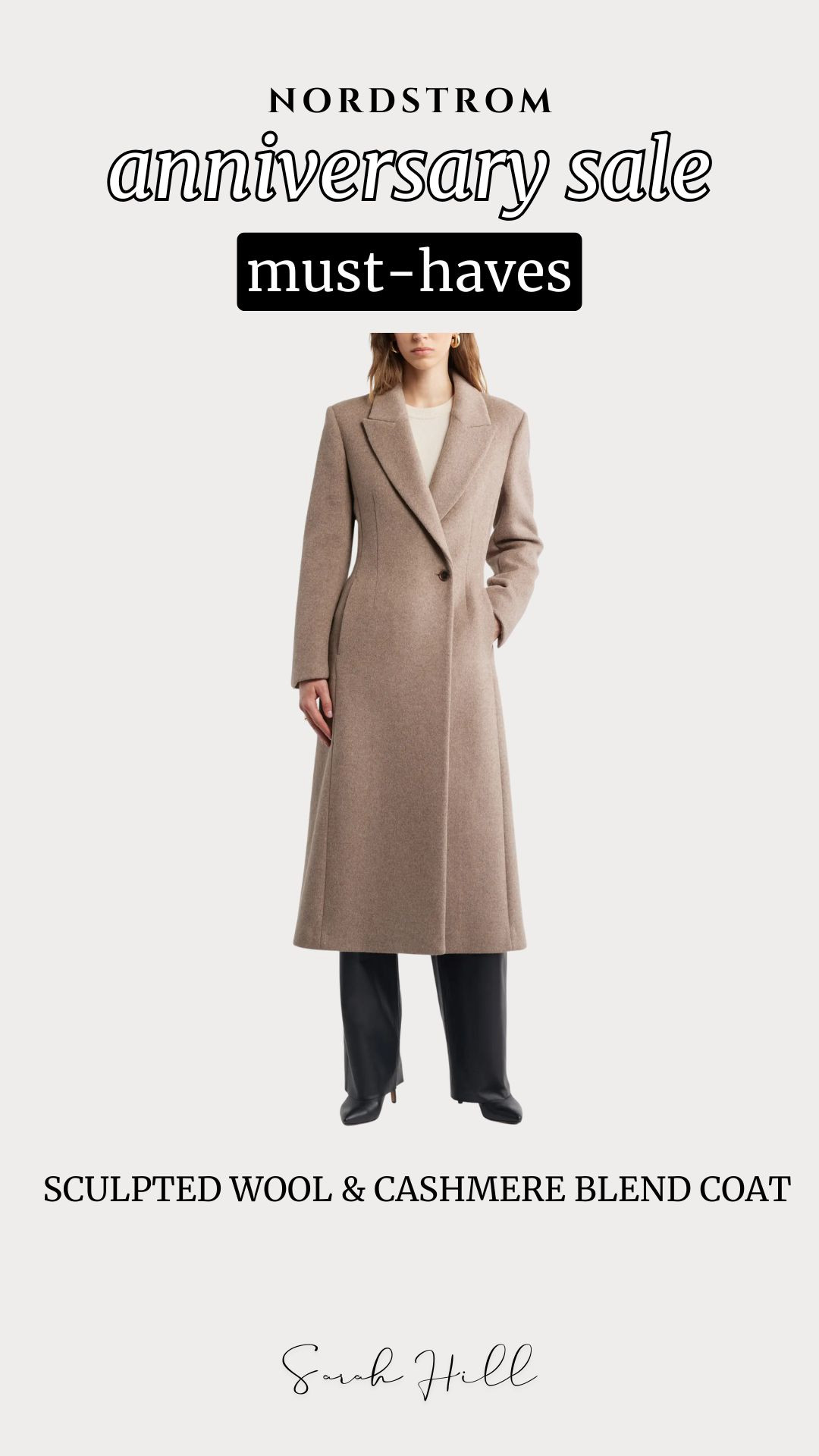 Nordstrom Anniversary Sale Must-Have! Sculpted Wool & Cashmere Blend Coat 

 #LTKSaleAlert