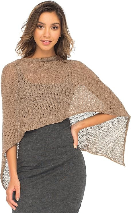 Back From Bali Womens Cotton Shrug Poncho, Lightweight Summer Shrug Pullover Sweater | Amazon (US)