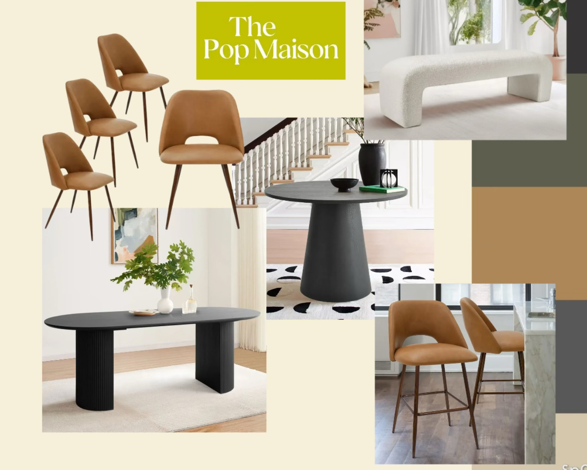 Entertain with luxury furniture by @thepopmaison and elevate each experience. Warm notes, neutral colors, and soft textures all embody a powerful space to make you feel the most confident and secure. 

Shop this mood board 👇🏼 