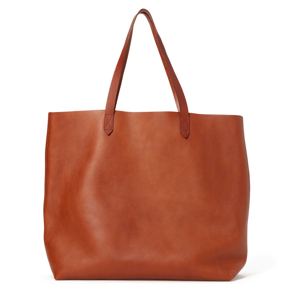 Madewell Transport Tote Bag in English Saddle | goop