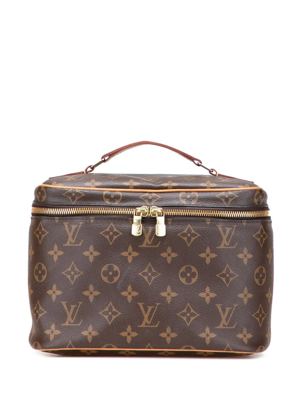 Louis Vuitton Pre-Owned 2020 Monogram Nice BB Case vanity bag - Brown | Farfetch Global