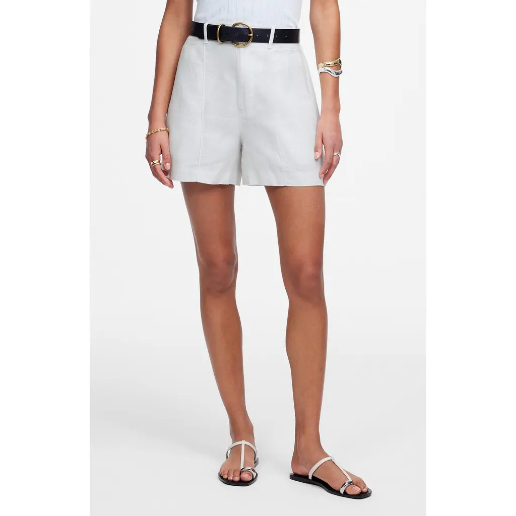Madewell Pintuck Linen Shorts in Salt at Nordstrom Rack, Size 00 | Nordstrom Rack