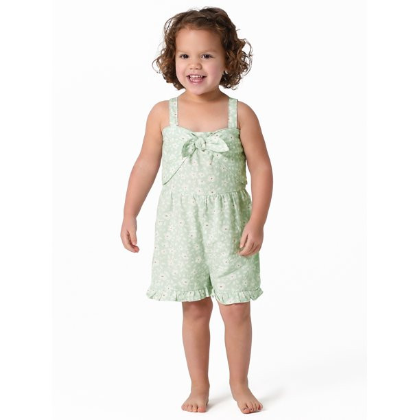 Modern Moments by Gerber Toddler Girl Sleeveless Romper, Sizes 12M-5T | Walmart (US)