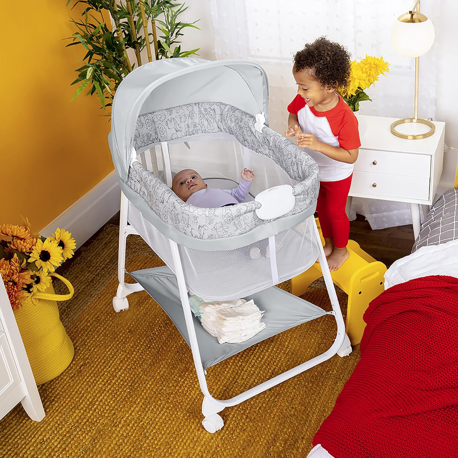 Bright Starts Disney Baby Winnie the Pooh Soothing Vibrations Baby Bassinet - Age Newborn to 5 mo... | Amazon (CA)