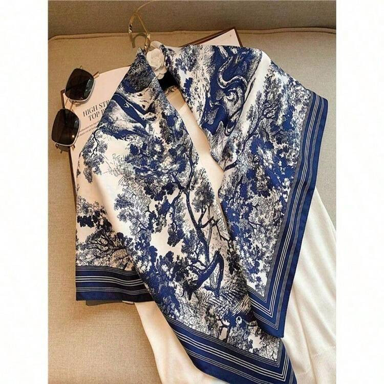 1 Pieza Pañuelo De Mujer Con Estampado De Árbol Para La Vida Diaria, Pañuelo, Diadema, Ideal Para Realzar Tu Look | SHEIN