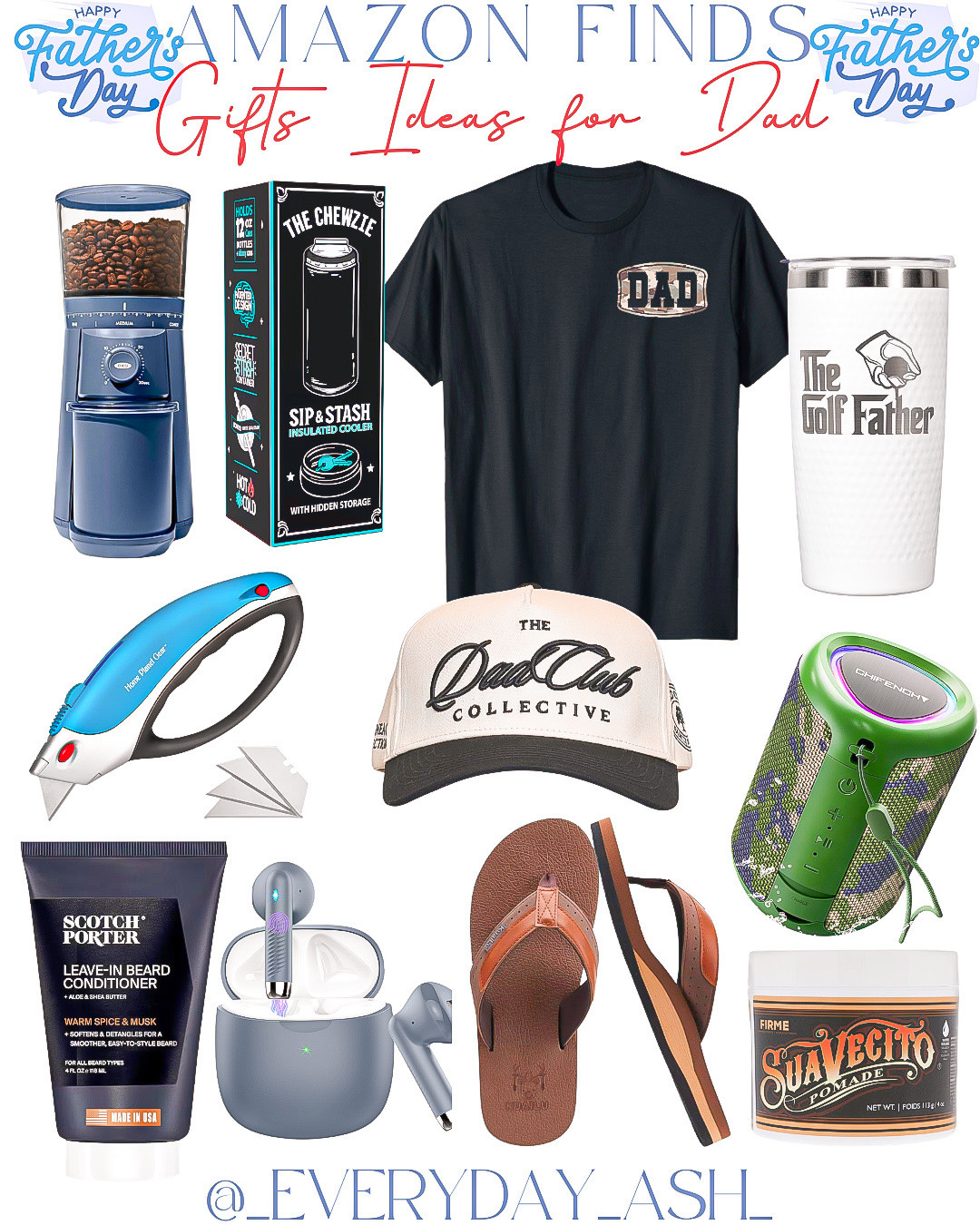 SWIPE FOR FATHERS DAY GIFT IDEAS🩵🩵🩵

Amazon gifts, Father’s Day, gift ideas,  gifts for dad, gifts for him, birthday gifts for him, Amazon fashion, Amazon for him

#LTKMens #LTKTravel #LTKActive