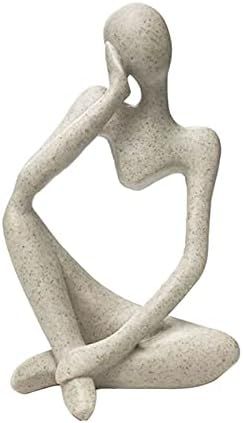 prosfalt Sandstone Resin Thinker Style Abstract Sculpture Statue Collectible Figurines Home Offic... | Amazon (US)