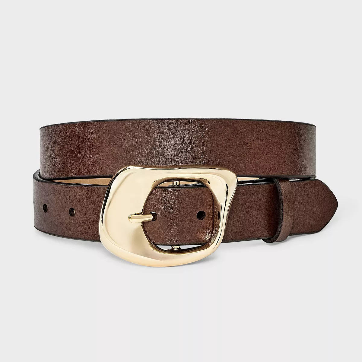 Organic Wavy Buckle Belt - A New Day™ Brown | Target